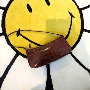 Pelle Studio genuine leather crocodile shoulder bag/baguette